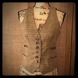 Vintage Karen Millen plaid waistcoat